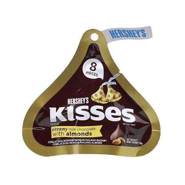 

HERSHEY KISSES CREAME MILK CHOCOLATE 36 GR