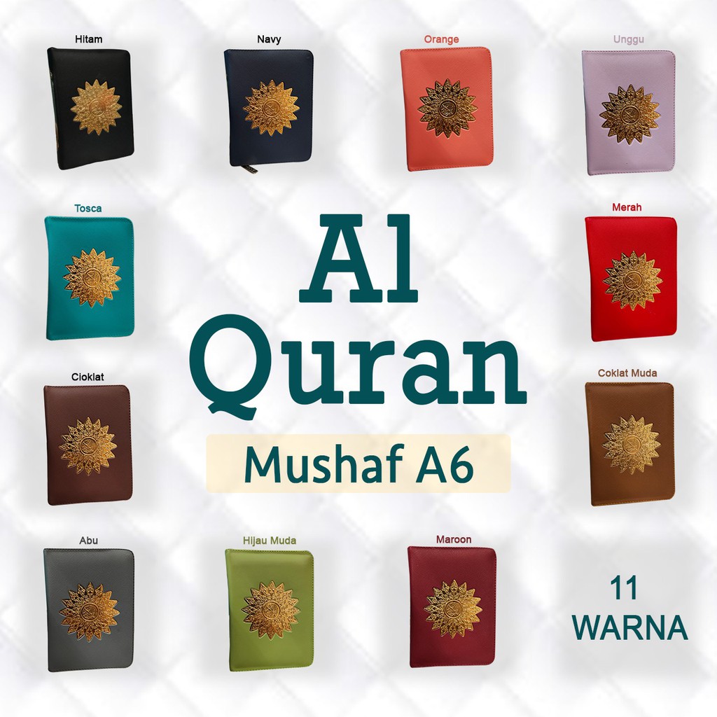 Promo Mushaf Saku Mini Resleting Ukuran A6 ( 16 x11) Alquran Terjemahan