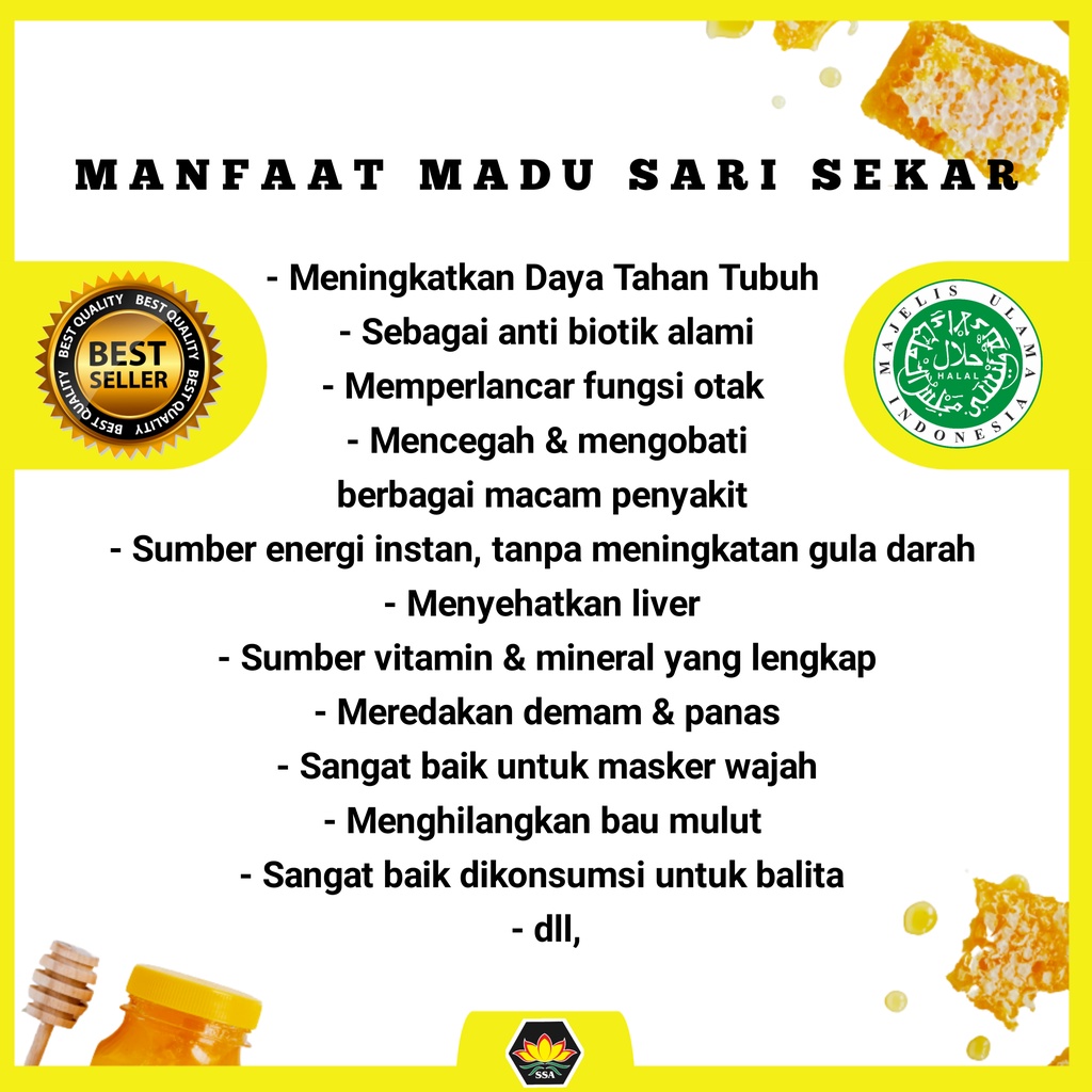 PROMO 150 gram Madu murni bunga multiflora/ kaliandra / akasia /  lebah melifera ( Raw Honey )