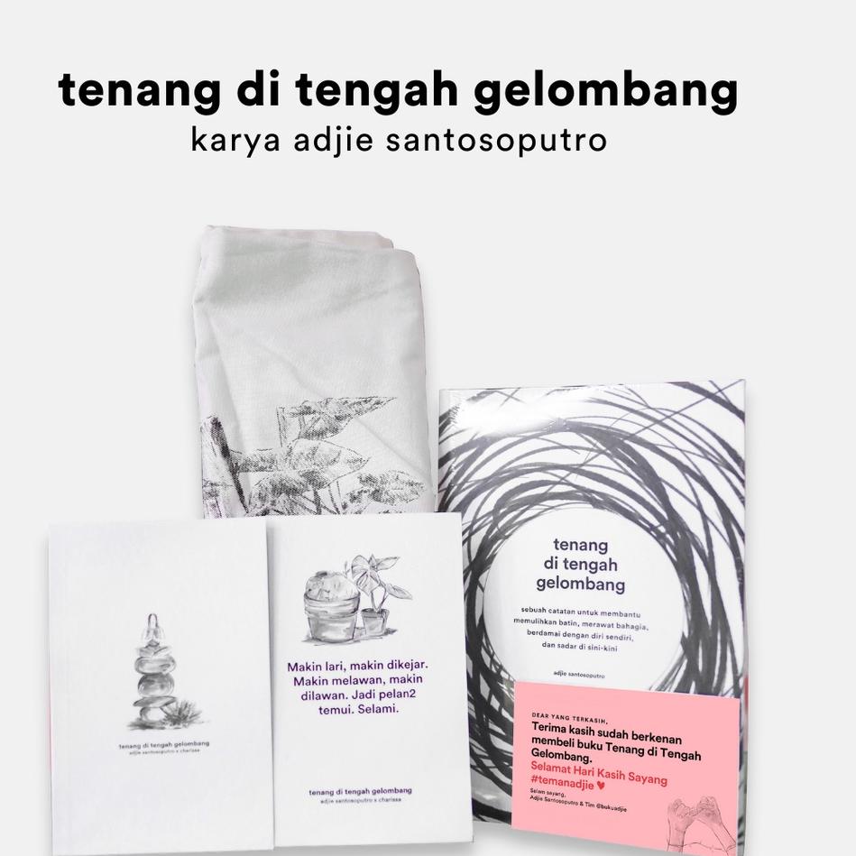 Hadir Termurah Charissa Publisher - [Paket Eksklusif] Buku Tenang di Tengah Gelombang - Adjie Santosoputro-1