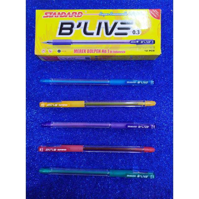

Bolpen Standard B'LIVE Hitam - Lusinan