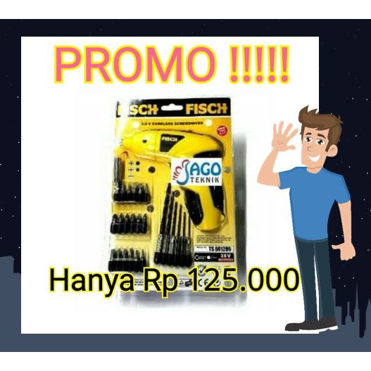 [ND] RUMAH TANGGA Mesin Bor Cas / Mesin Bor Baterai Cas FISCH / Harga PROMO  ALAT PERTUKANGAN