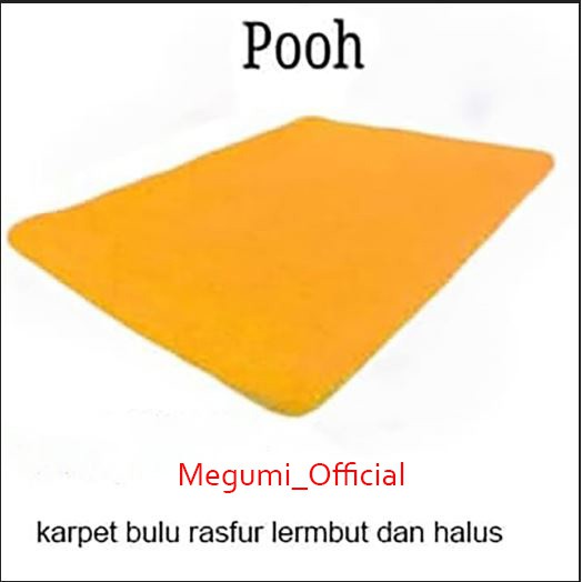 Karpet bulu 100x150x2cm polyfoam-kuning pooh