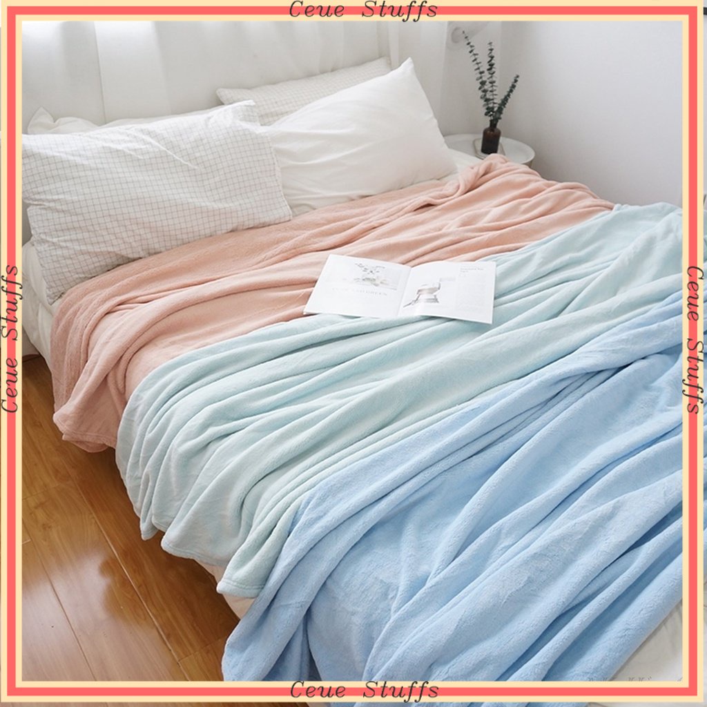 PROMO BAHAN PREMIUM TEBAL MENGHANGATKAN TIDUR NYENYAK  AK_Hiro89 Selimut Dewasa Bulu Halus 160 cm x 