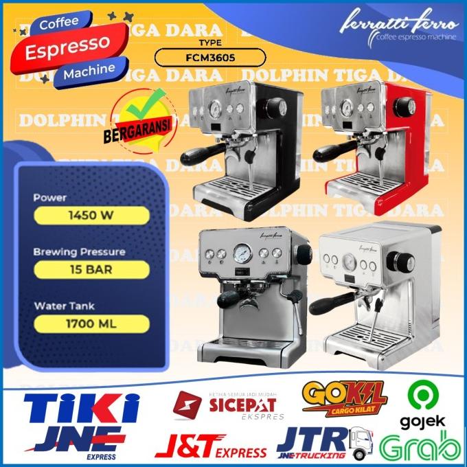 Promo Mesin Alat Pembuat Kopi Espresso Feratti Ferro Fcm3605 Fcm 3605 Terbaru