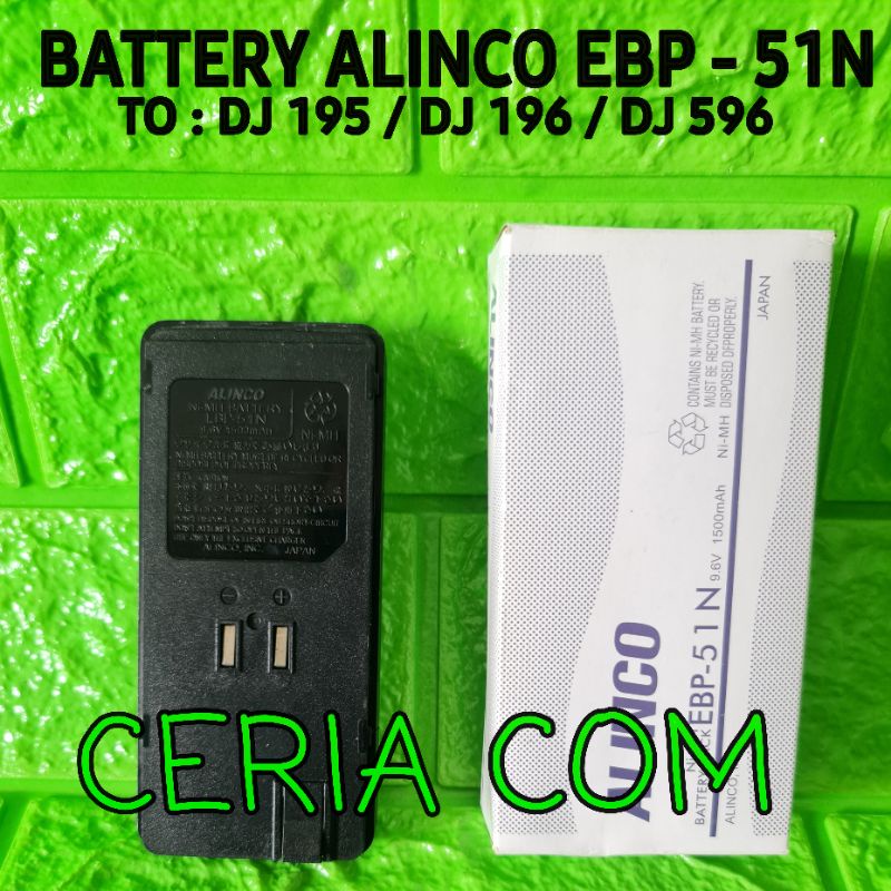 BATRE HT ALINCO DJ196 DJ195 DJ197 ALINCO EBP51N EBP-51N ORIGINAL - BATERAI HT ALINCO EBP 51N MURAH