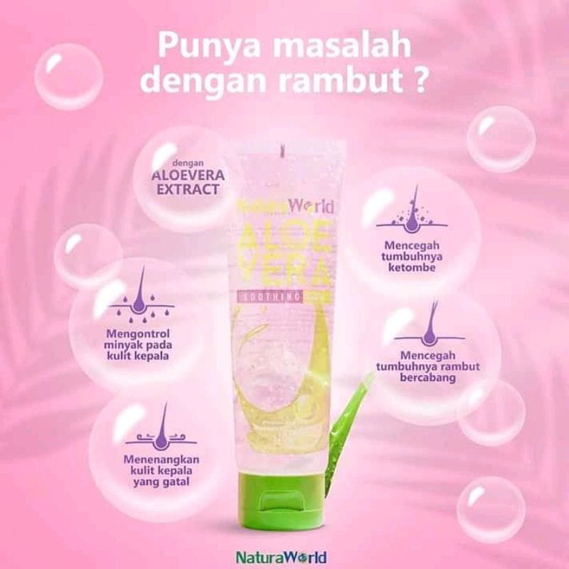 Aloevera Soothing Gel by Natura World 100% Original