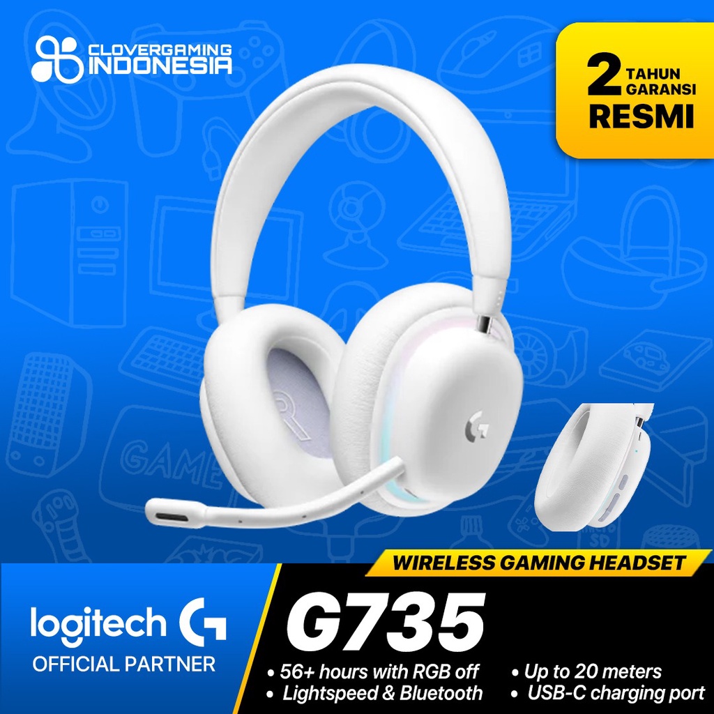 Logitech G735 Aurora Lightspeed-Wireless Gaming Headset