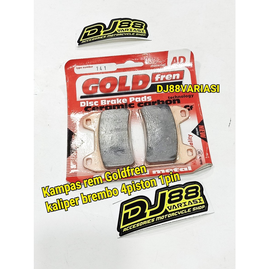 Kampas rem GOLDFREN Kaliper brembo 4piston 2pin 141 AD