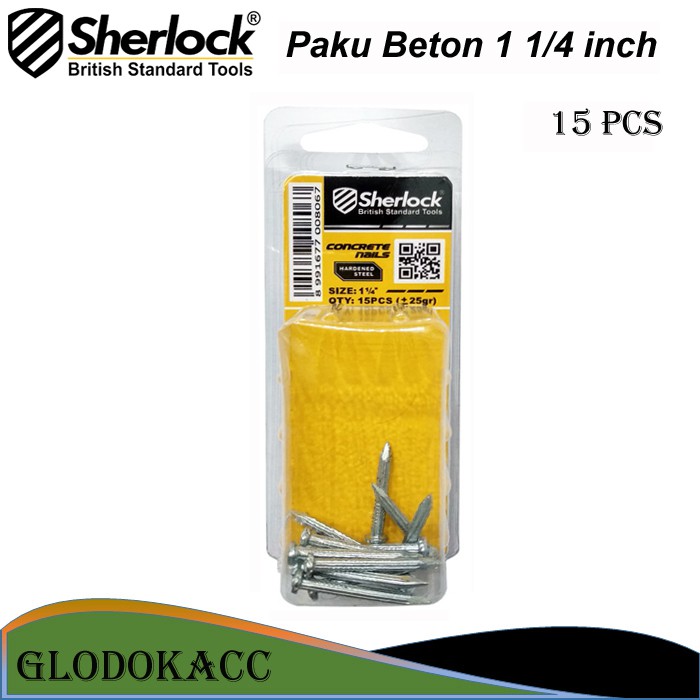 Paku Beton Galvanized uk 1.25 inch Sherlcok (Kekerasan 48-52 Hrc)