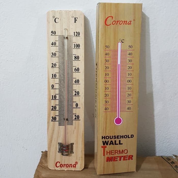 Thermometer Ruangan Kayu / Ukur Suhu Ruangan