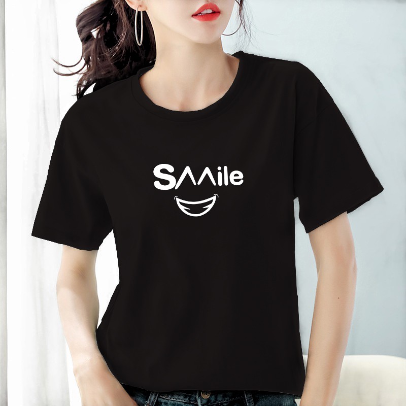 Kaos Wanita Smile / Baju Wanita Smile Tumblr tee Smile