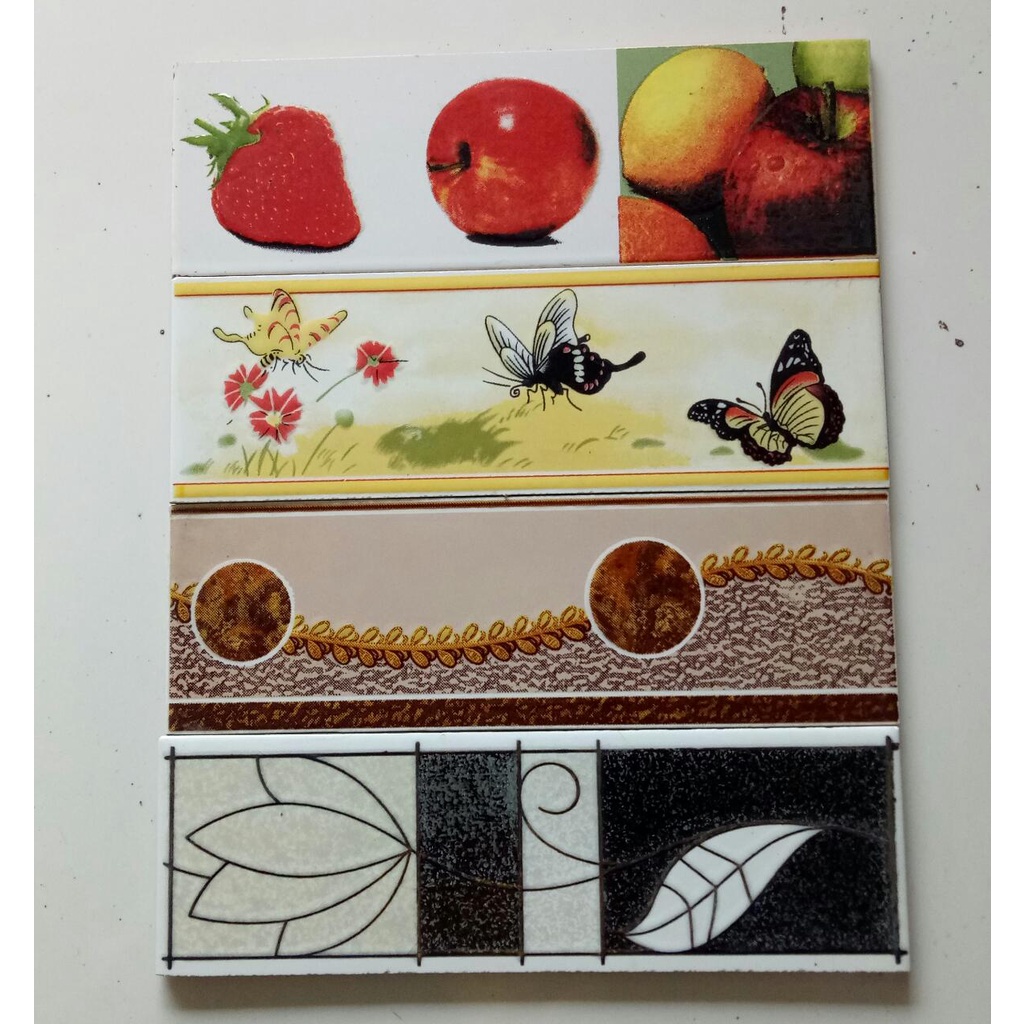 List Keramik 25cm Motif Campur Buah / Lis / Listello