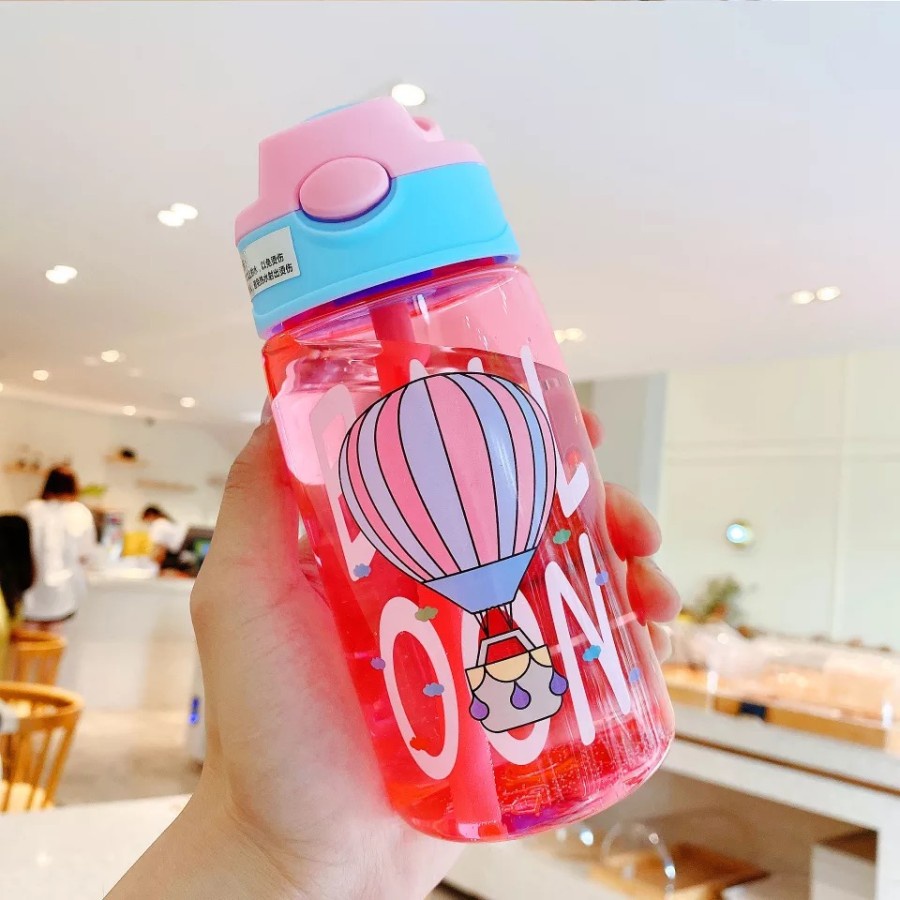 TERBARU!!!Botol Happy Botol Air Minum Anak Sedotan Motif Lucu Karakter 480 ML