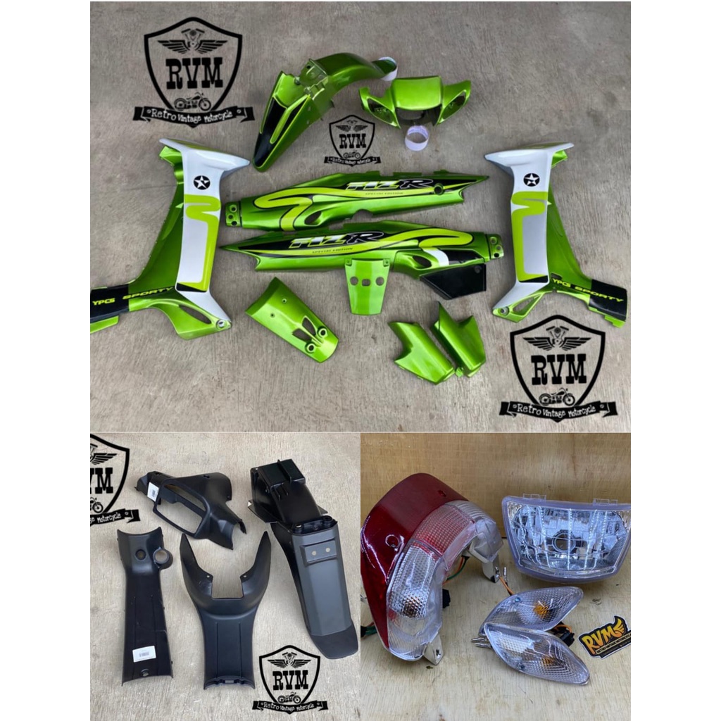 Paket hemat body Fiz R caltex hijau full set body Yamaha Fiz R body halus Fiz R caltex hijau putih