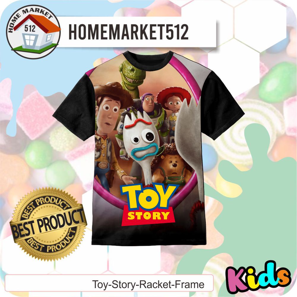 Kaos Anak Toy Story Racket Frame Kaos Anak Laki-Laki Dan Perempuan | HOMEMARKET512