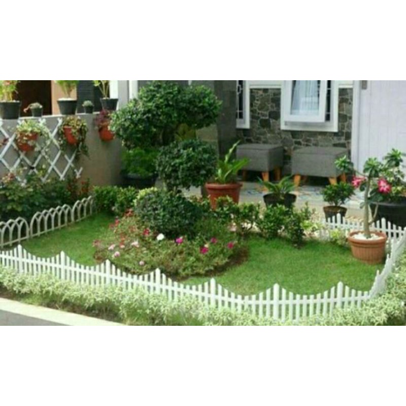 Pagar Plastik/Pagar Taman/Pagar Tanaman/Pagar Taman Plastik/Pagar Plastik Tanaman isi 5 Pcs