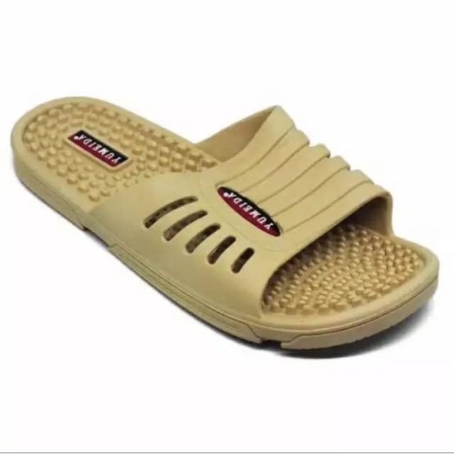 Sandal casual Karet / Sendal Refleksi / Sandal kesehatan / Sendal rematik / sandal duri selop rumah harian Cowok / Pria Dewasa Jumbo Murah Terbaru Import Quality Awet Nyaman empuk original merk Yumeida s2