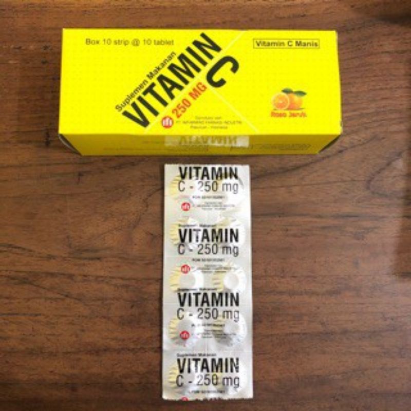 Vitamin C IFI Tablet Hisap 250mg 1 Strip / 1 Papan Imframin 250 mg Dikonsumsi Setelah Makan BPOM