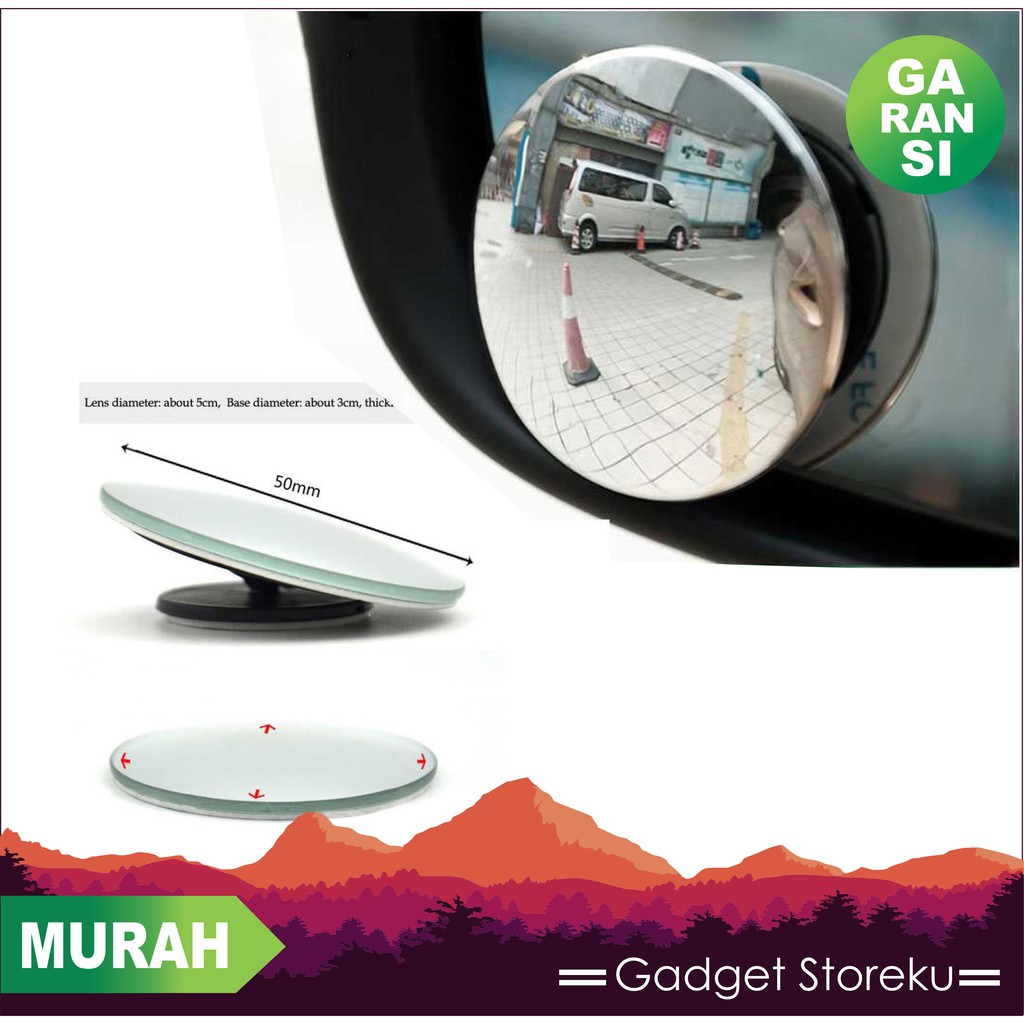 Kaca Spion Cembung  Wide Angle Mobil Motor 360 Derajat - Spion Mobil