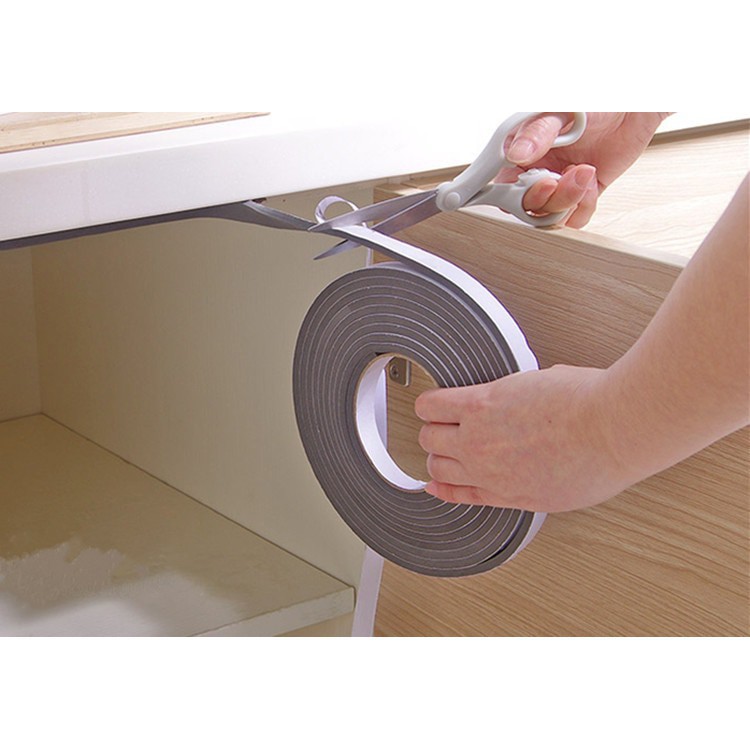 ZHEN Lis Strip Pintu Door Noise Insulation Rubber Dusting Sealing Tape 5 Meter B35 White Grab Medan