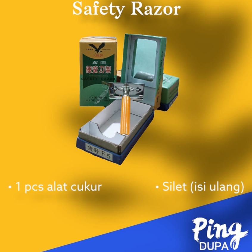 Pisau Cukur Lelaki For Man Safety Razor Cap Elang Kuno dan Oriental Asli Kualitas Import