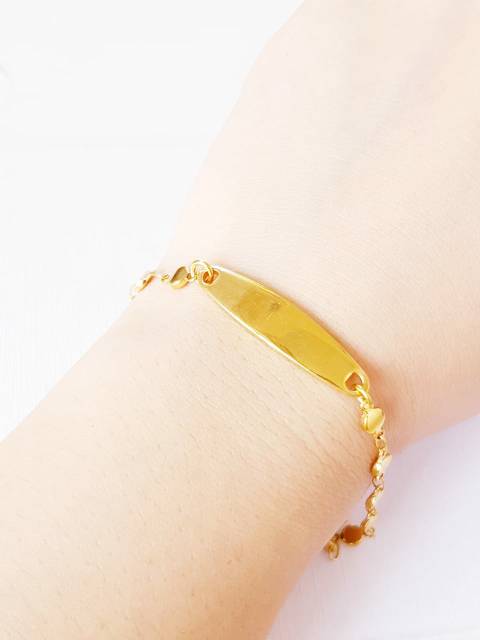 Gelang Anak &amp; Dewasa Titanium Rantai Gold Antikarat