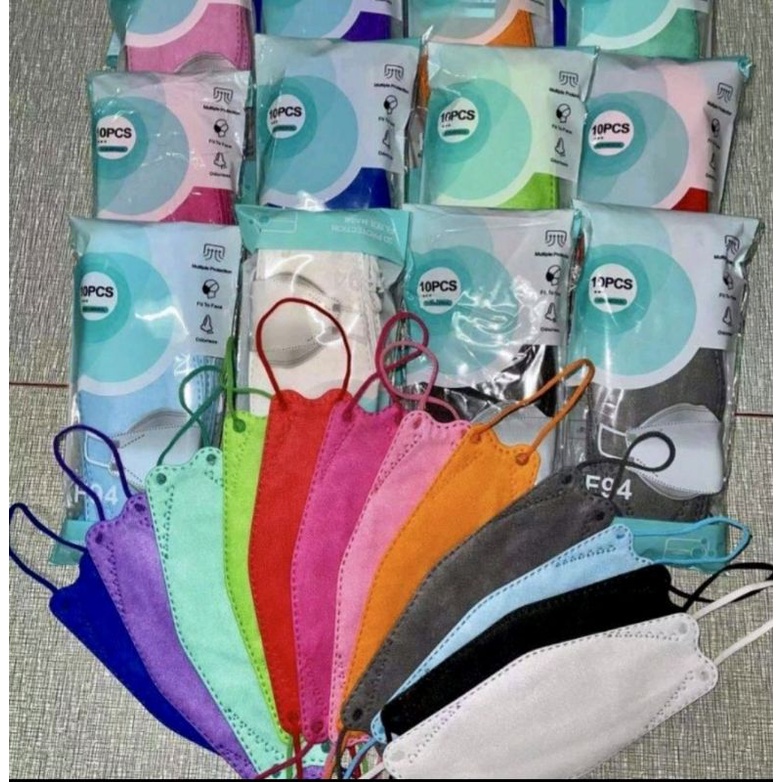 Masker KF94 Earloop/ Masker KF94 Hitam Putih Warna