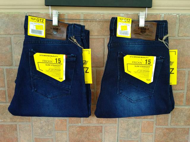 Celana reguler jeans standart pria darkblue gtz streeth jeans pria