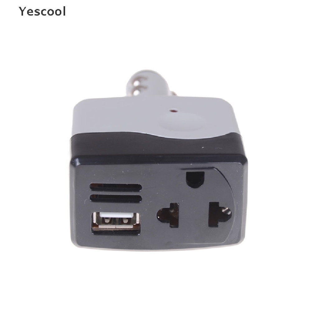 Yescool Adapter Konverter Charger Mobil DC 12V / 24V Ke AC 220V Power