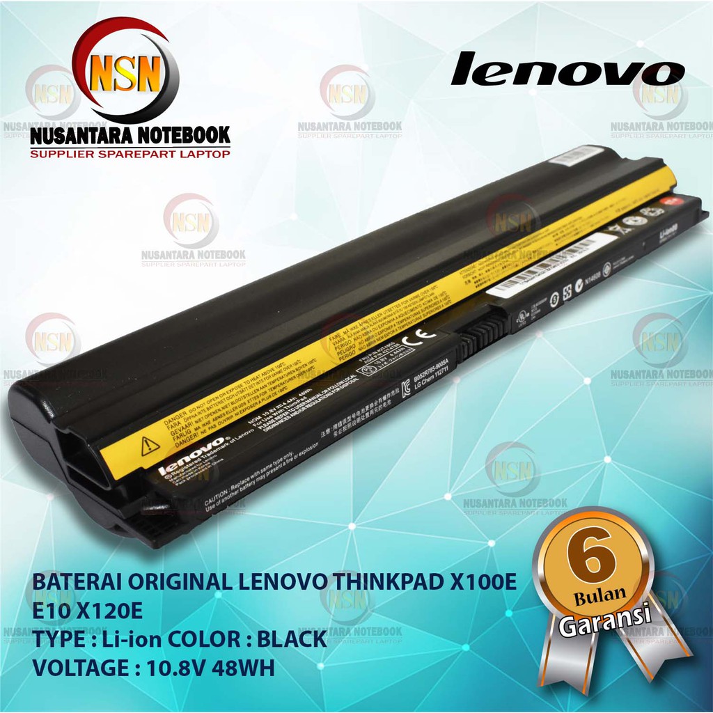 Baterai Original Lenovo ThinkPad Edge 11 inch E10 X100E X120e 17+ 48WH