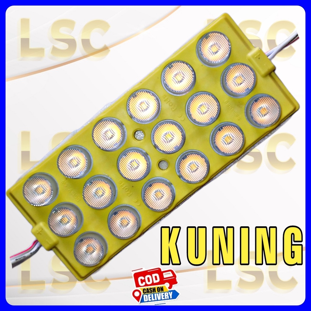 lampu led 18 mata jumbo 12v &amp; 24v variasi lampu kolong mobil bus truk neon box