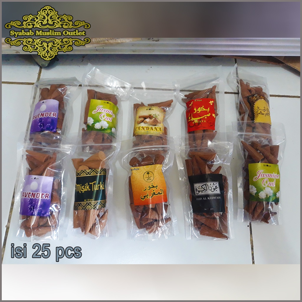 dupa bukhur krucut berbagai pilihan aroma isi 25 pcs