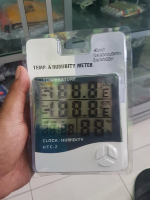 HTC-2 Digital Thermometer Hygrometer untuk mengukur Suhu Kelembaban