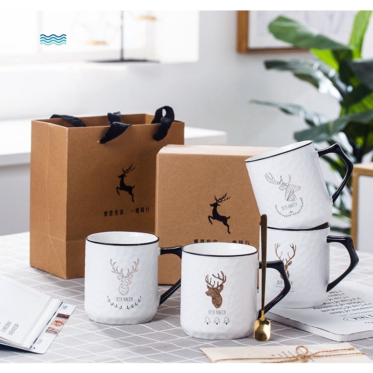 Ceramic Mug Deer Random / Gelas Keramik / Hampers Souvenir Kado