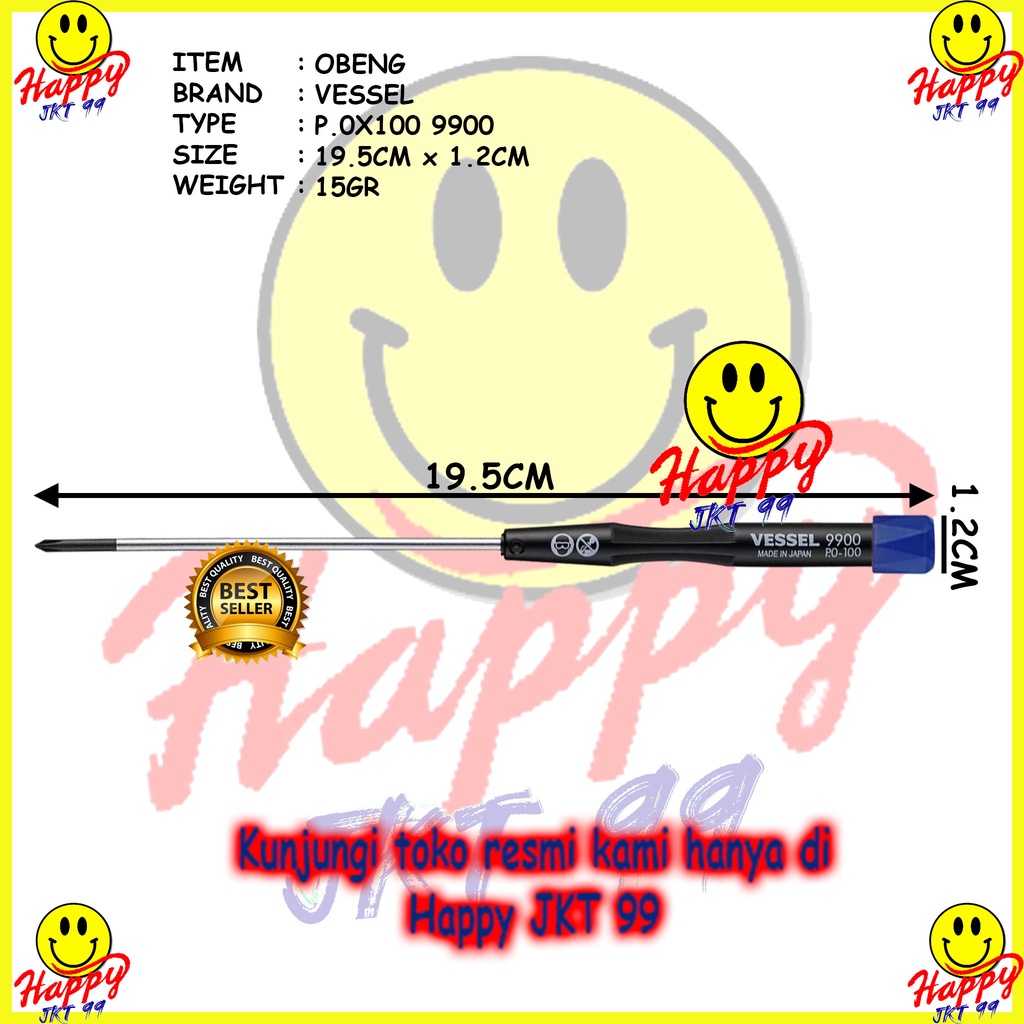 OBENG VESSEL 9900 + OBENG LAPTOP HANDPHONE HP ANDROID ORIGINAL JAPAN