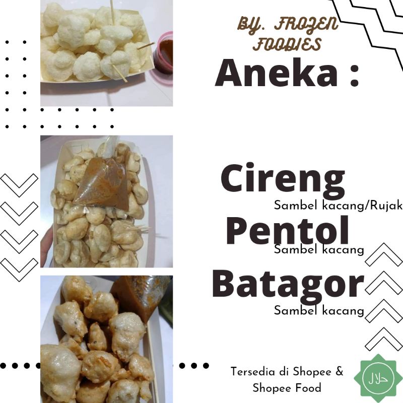 

Aneka Cemilan Frozen Food | Cireng Rujak Cireng Bumbu Pentol Goreng Batagor Siomay Goreng