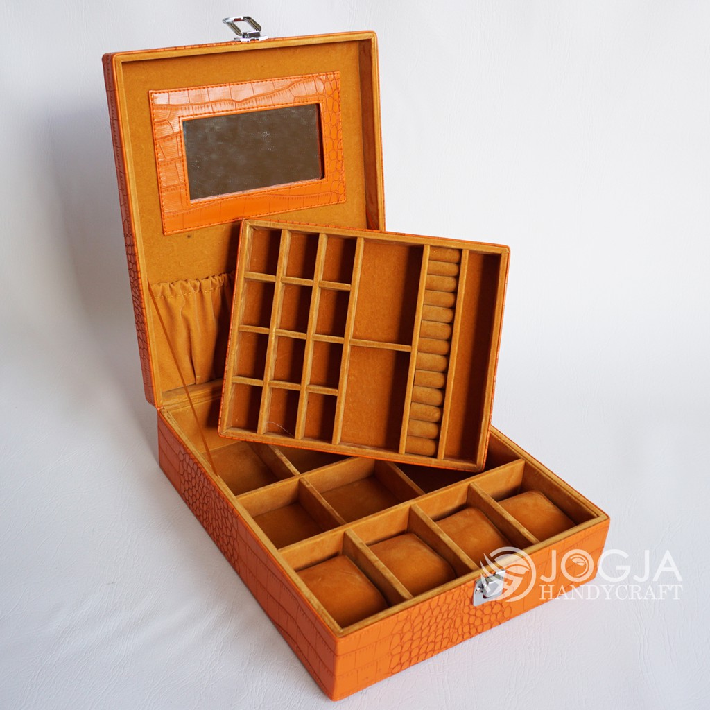 ORIGINAL Premium Jewelry Box Lengkap Kotak Perhiasan Aksesoris Logam Mulia Antam &amp; Jam Tangan