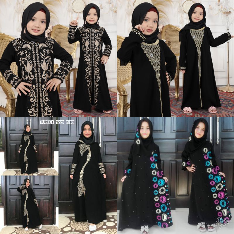 KUMPULAN ABAYA ANAK BEST SELLER Gallery Exclusive Abaya Hitam Gamis Anak Bordir