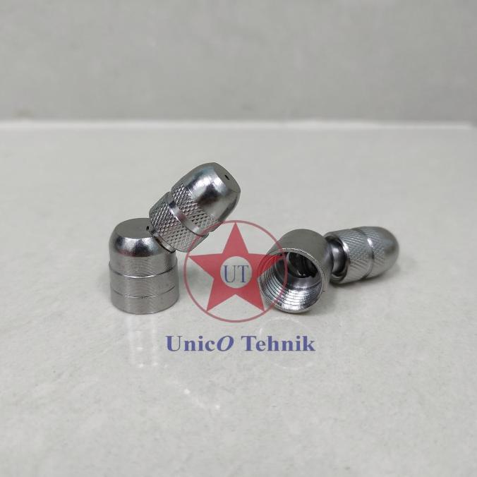 Nozzle / Spuyer 1 Lubang Apollo Bengkok Stainless Embun Kepala Sprayer