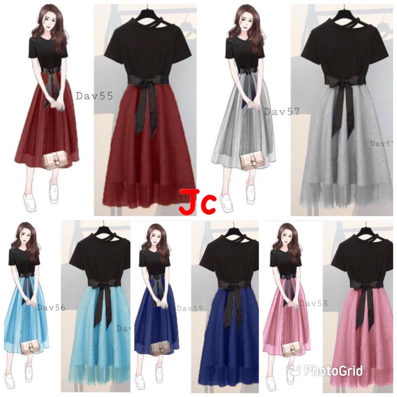 JC VD- Davina dress / Dress wanita korea Murah / Dress wanita terbaru