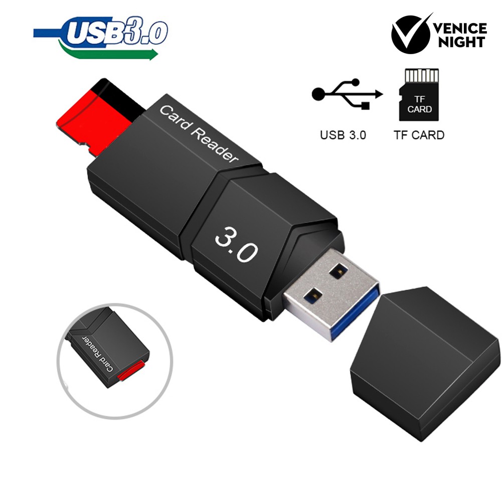 (Veni) Card Reader Micro Sd / Tf Card Usb 3.0 Kecepatan Tinggi Untuk Pc Laptop