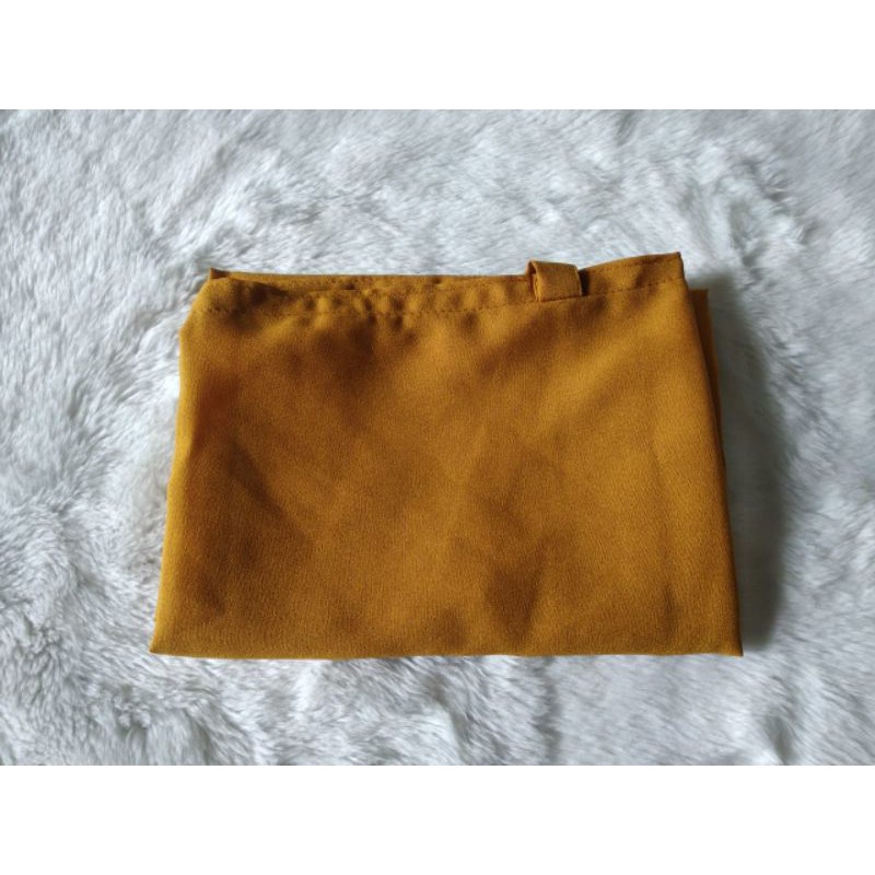 Bisa COD bergo maryam size L tepi jahit diamond ukuran besar-Kunyit