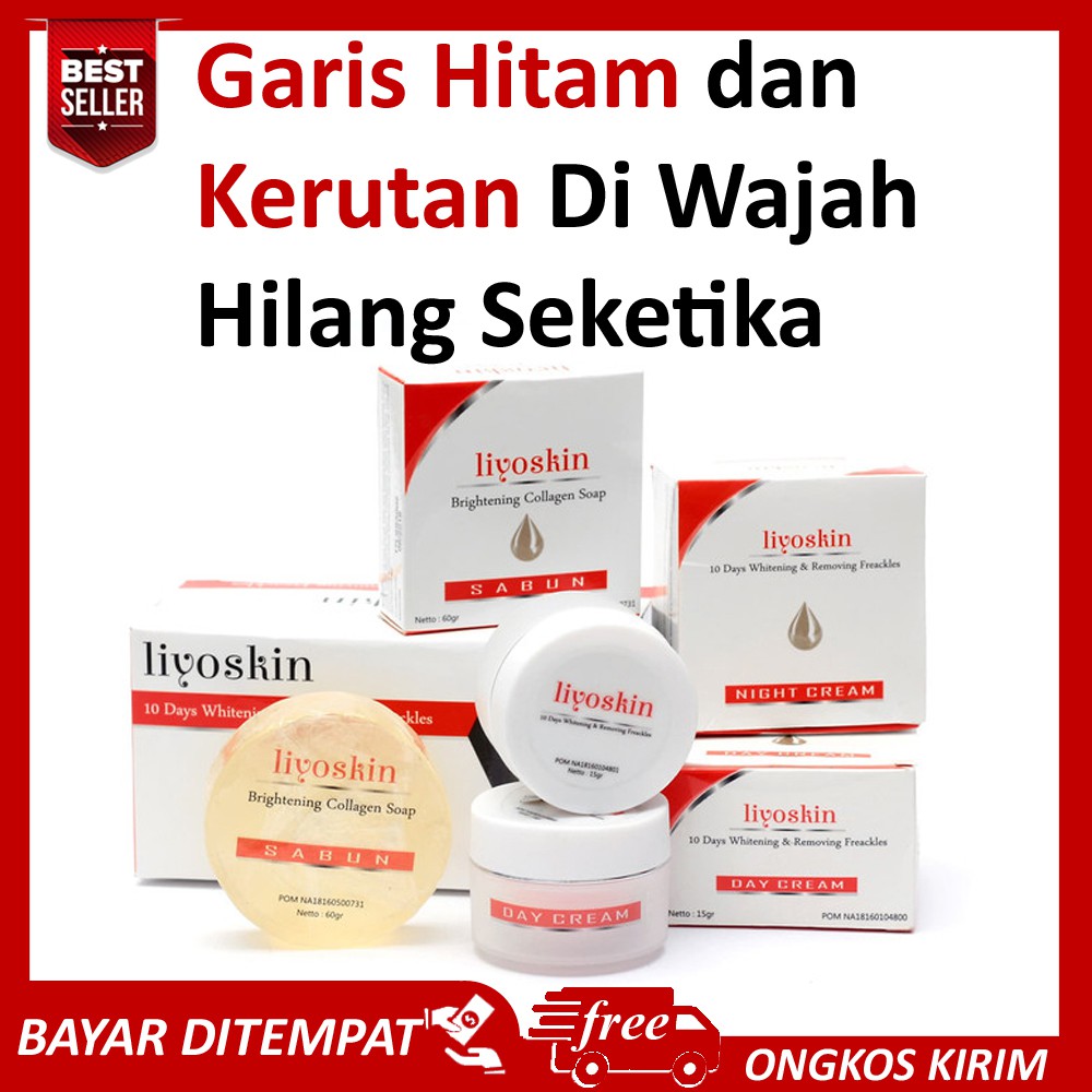 Paket kecantikan | Paket Glowing - Liyoskin - Day cream - Night Cream - Sabun - collagen - Whitening