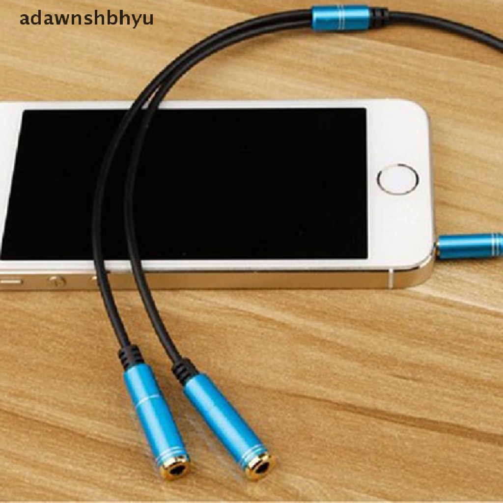 Adawnshbhyu 3.5mm jack headphone stereo+Kabel adapter Ekstensi aux splitter audio Mikrofon