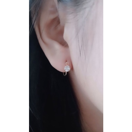 anting bayi/ anak perak asli silver925 lapis emas anting knip anak/ bayi perhiasan perak lapis emas