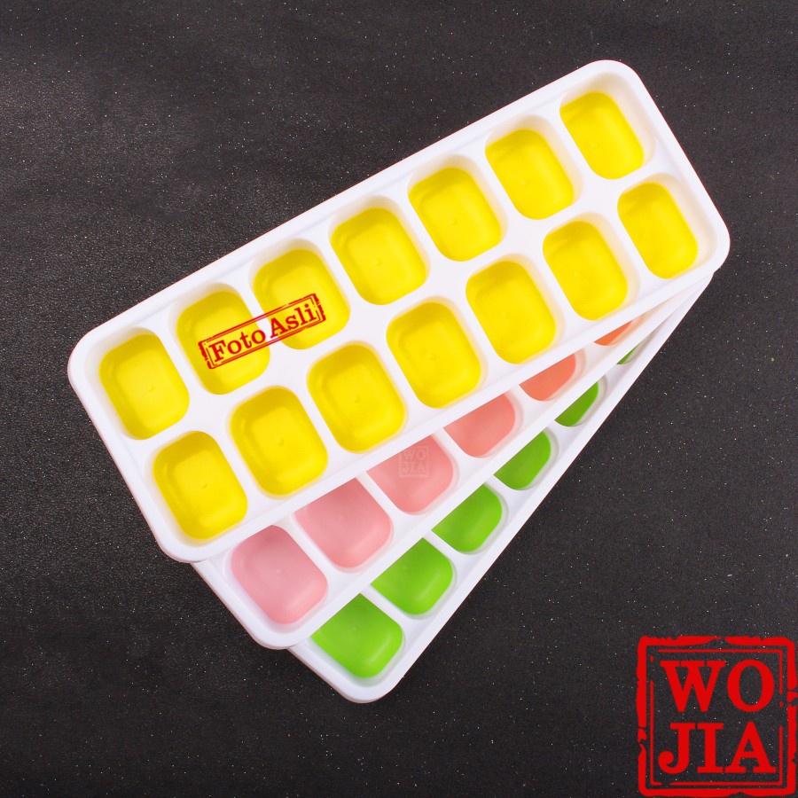 Cetakan Tempat Es Batu 14 Kotak Silikon Tutup Ice Cube Tray Silicone