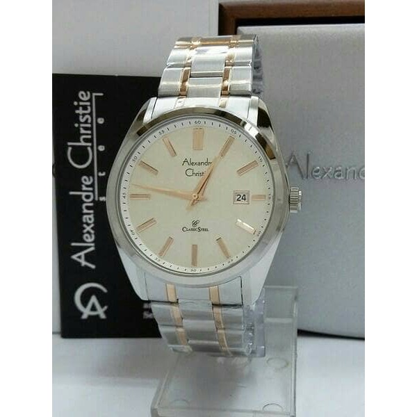 ALEXANDRE CHRISTIE WATCH AC 8514 PRIA SILVER COMBI ORIGINAL