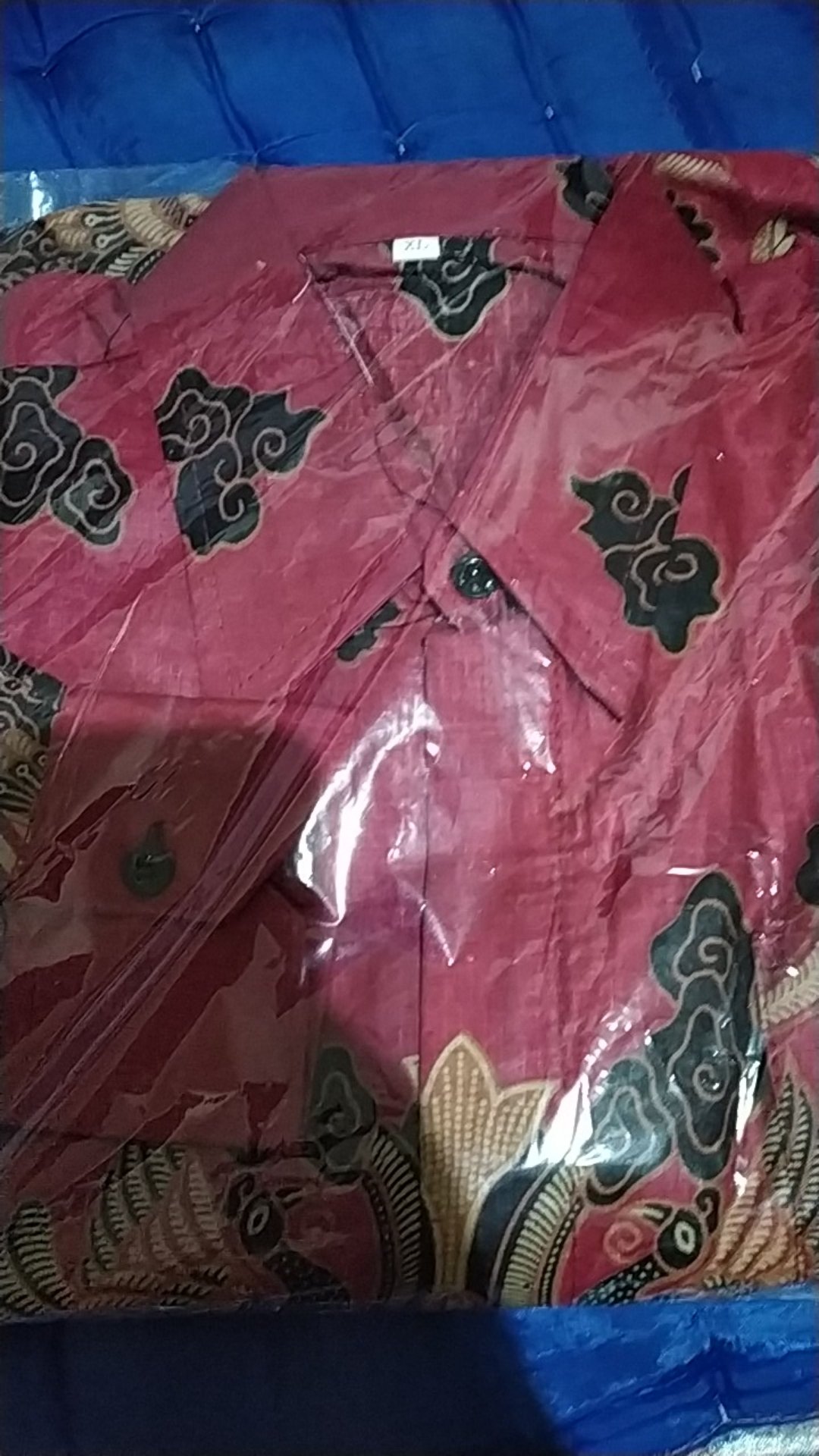 Kemeja Batik Pria Lengan Panjang Size M L Xl Xxl  Bswart Batik Hrb026 Kenongo Hem Panjang Padi