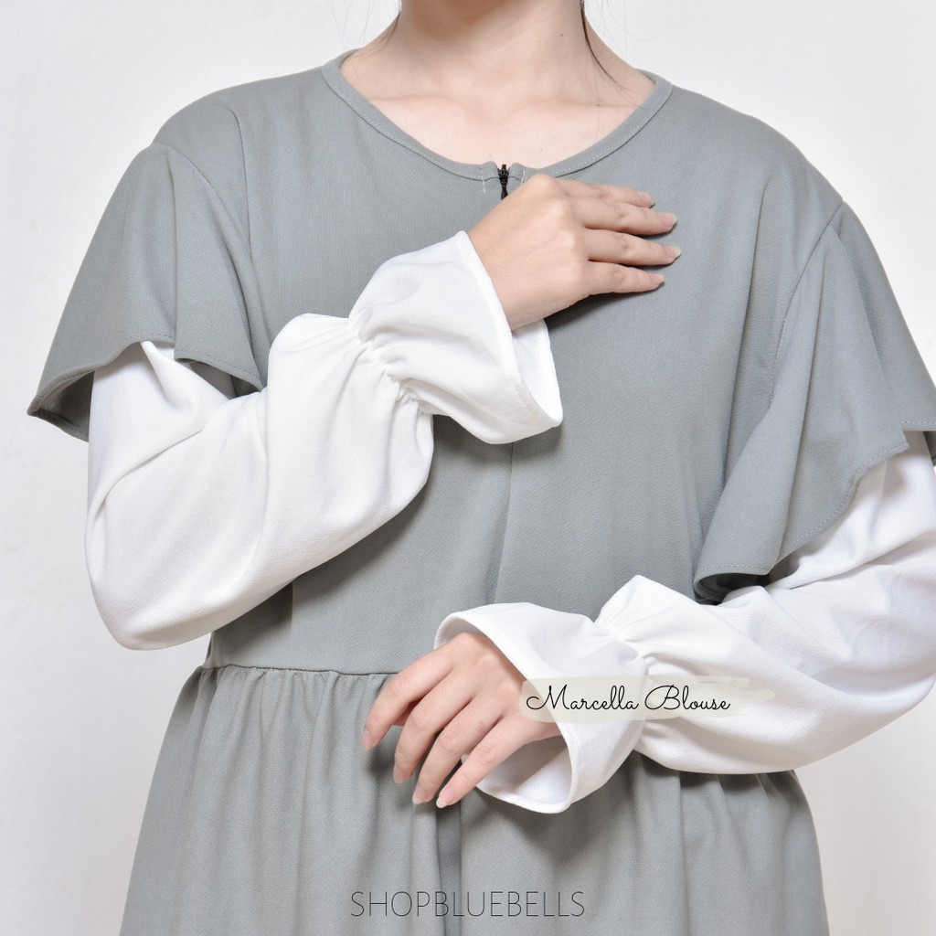 Marcella Ruffle Blouse - Blus Rempel Busui Wudhu &amp; Friendly